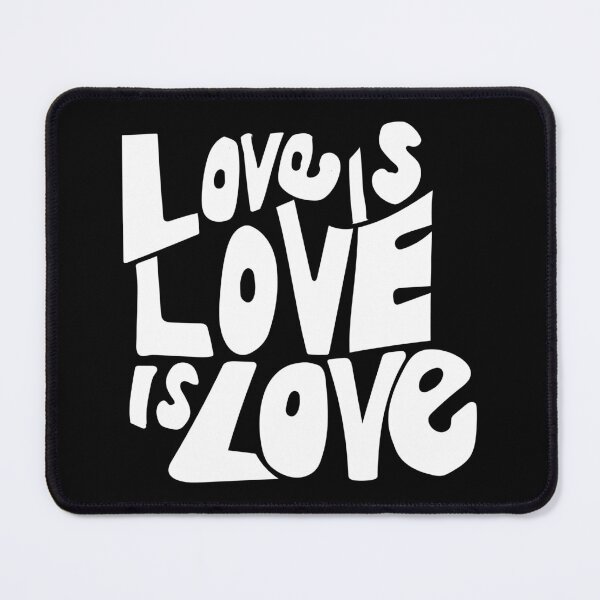 Item preview, Love Is Love Is Love black and white retro bold block hand-lettered pride typography designed and sold by wordznart.