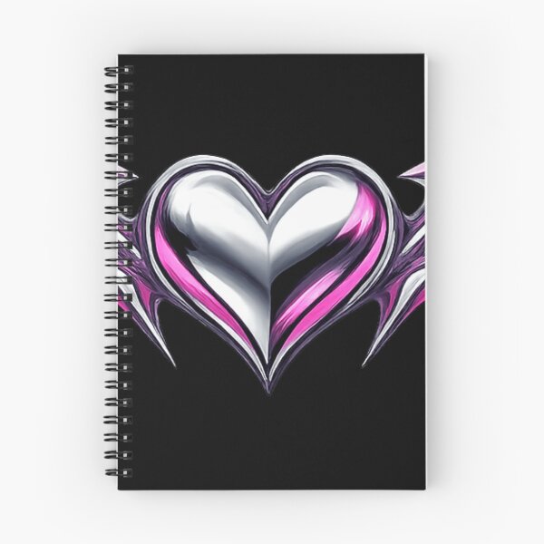 Item preview, Y2K Cyber Heart - Chrome Aesthetic 2000s Nostalgia designed and sold by Retro Mood Co.
