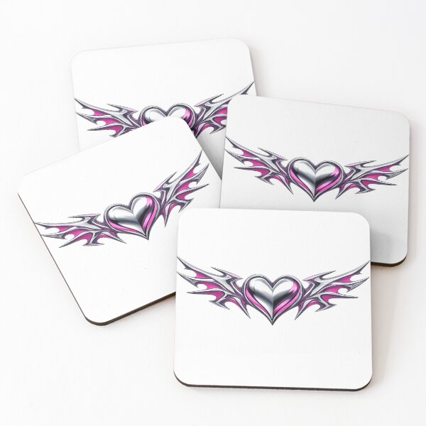 Item preview, Y2K Cyber Heart - Chrome Aesthetic 2000s Nostalgia designed and sold by Retro Mood Co.