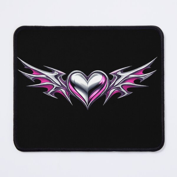 Item preview, Y2K Cyber Heart - Chrome Aesthetic 2000s Nostalgia designed and sold by Retro Mood Co.