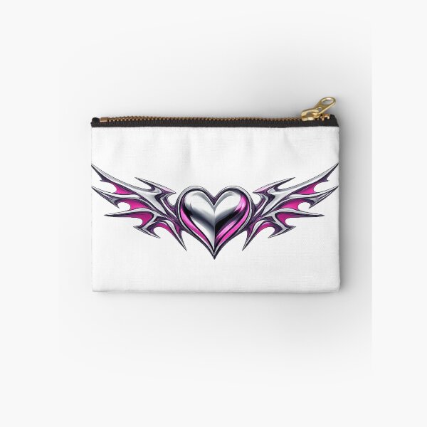 Item preview, Y2K Cyber Heart - Chrome Aesthetic 2000s Nostalgia designed and sold by Retro Mood Co.