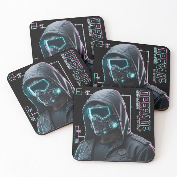 Item preview, Neon Tactical Operator - Search and Destroy Cyberpunk Streetwear designed and sold by Thompika.