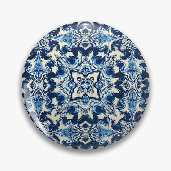 Item preview, Liquid stained glass - Blue cream Liquefied river - colored duvet cover - ifourdezign designed and sold by Kentala.