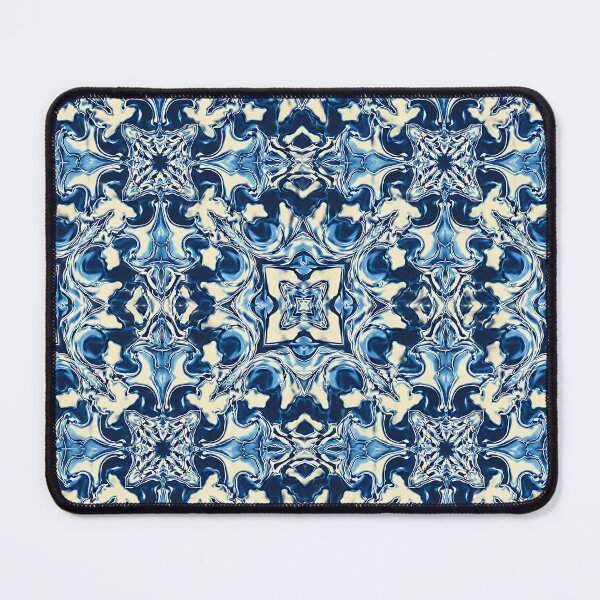 Item preview, Liquid stained glass - Blue cream Liquefied river - colored duvet cover - ifourdezign designed and sold by Kentala.
