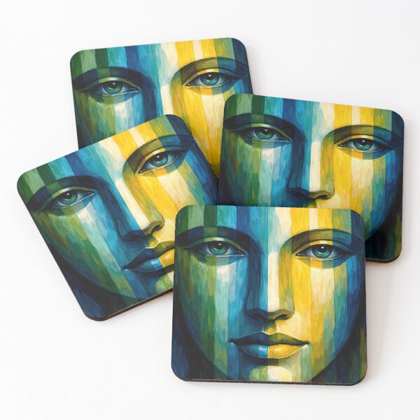 Item preview, Colorful Abstract Face designed and sold by cuprum.