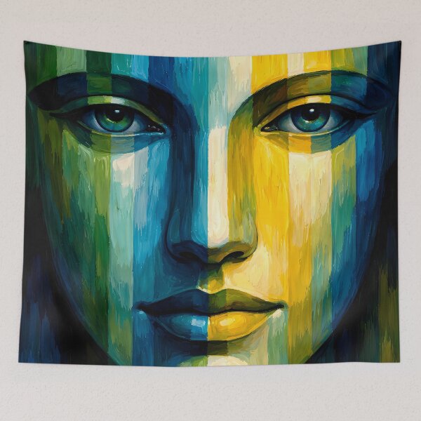 Item preview, Colorful Abstract Face designed and sold by cuprum.