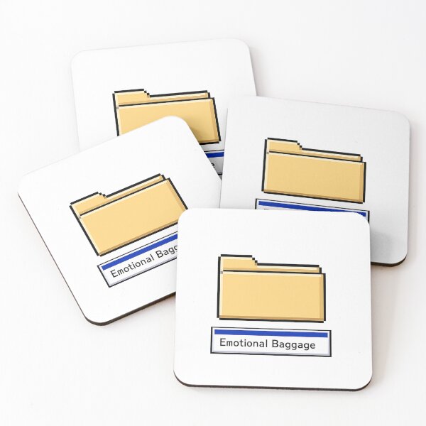 Item preview, Emotional Baggage - 90s Webcore Retro PC Folder designed and sold by Retro Mood Co.