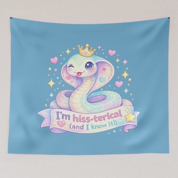 Item preview, Pastel Cute Cobra with Funny Quote – Kawaii Snake Cartoon Transparent PNG designed and sold by Nusha Creations.