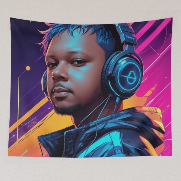 Item preview, A man with a headphone designed and sold by MAXSHOP73.