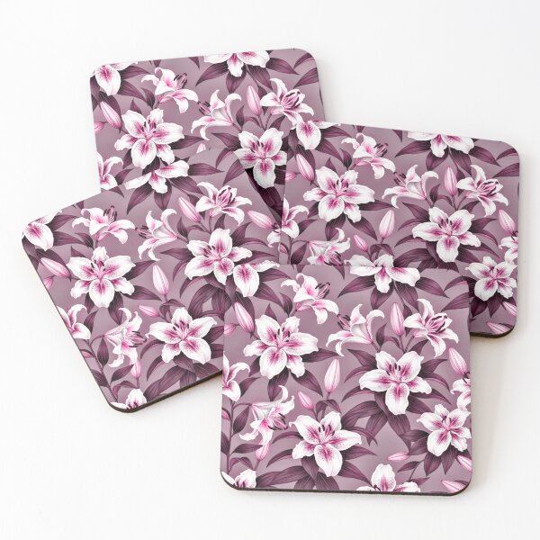 Item preview, Pink Stargazer Lily Floral Pattern designed and sold by IntelliMindDesigns.