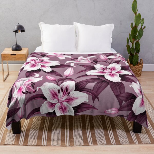 Item preview, Pink Stargazer Lily Floral Pattern designed and sold by IntelliMindDesigns.