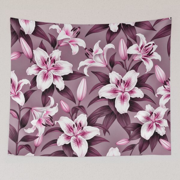 Item preview, Pink Stargazer Lily Floral Pattern designed and sold by IntelliMindDesigns.