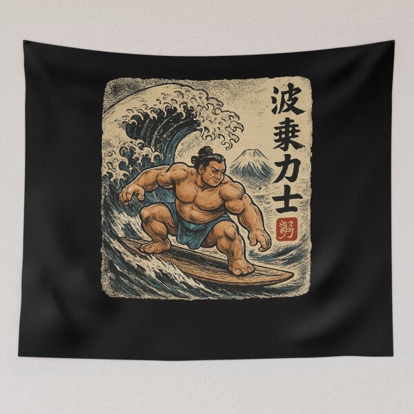 Item preview, Sumo Surfer Great Wave designed and sold by SiarheiYur.
