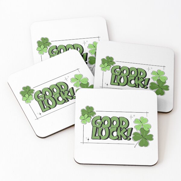 Item preview, Good Luck Four Leaf Clover Bubble Lettering Lucky Charm Handdrawn designed and sold by eunikefebe.