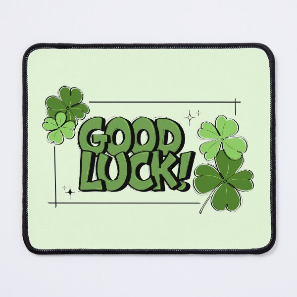 Item preview, Good Luck Four Leaf Clover Bubble Lettering Lucky Charm Handdrawn designed and sold by eunikefebe.
