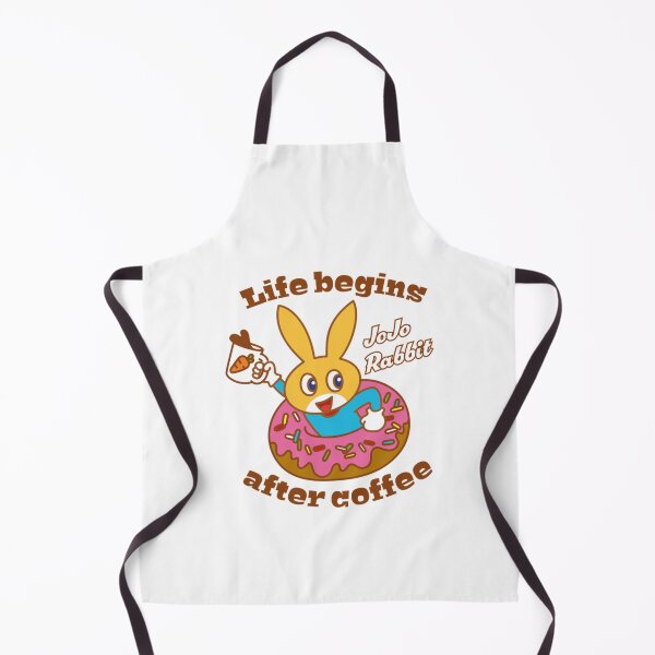 Item preview, Life Begins After Coffee Happy Donut Bunny designed and sold by CareerKitties.
