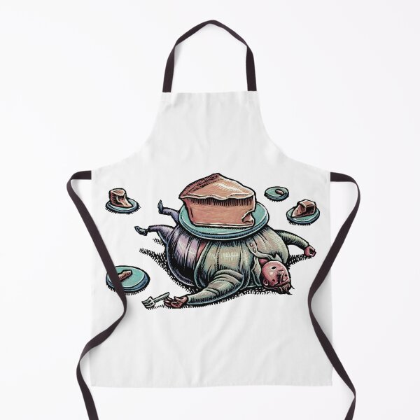 Item preview, man lies on his back with a huge slice of cheesecake on his big belly designed and sold by LisaHaney.