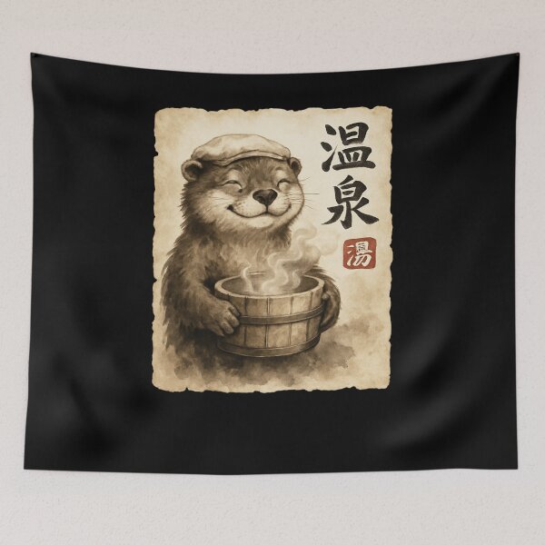 Item preview, Smiling Otter Onsen Bath designed and sold by SiarheiYur.