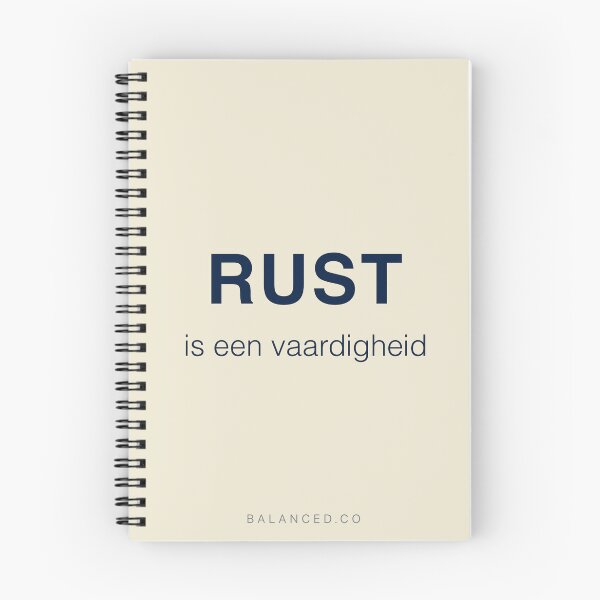 Item preview, Rust is een vaardigheid — minimalist mindfulness print designed and sold by BalancedCoNL.