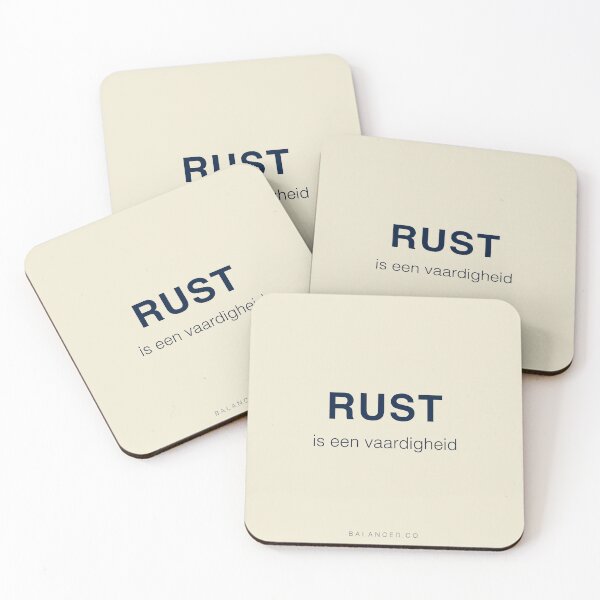 Item preview, Rust is een vaardigheid — minimalist mindfulness print designed and sold by BalancedCoNL.