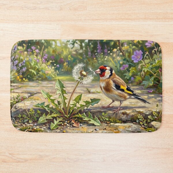 Item preview, The Dandelion Feast: Whimsical Cottagecore Goldfinch Art designed and sold by Englandbear.