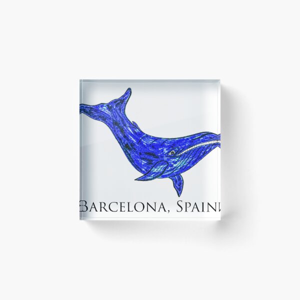 Item preview, Barcelona Spain whale Sticker  designed and sold by barryknauff.