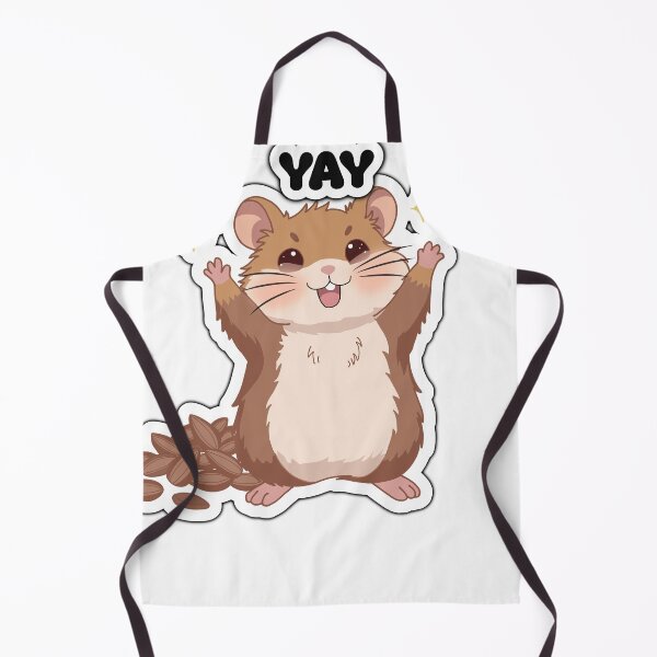 Item preview, Cute Happy Hamster “YAY” Sticker – Kawaii Celebration Hamster with Seeds designed and sold by pn_terest.
