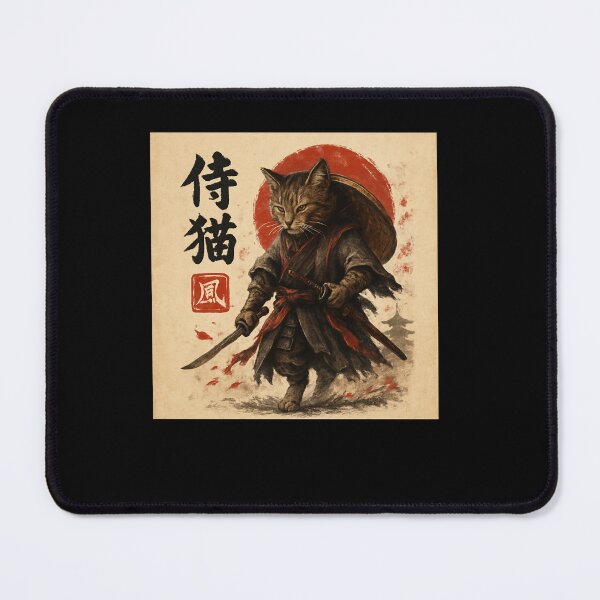 Item preview, Samurai Cat Red Sun Ronin designed and sold by SiarheiYur.