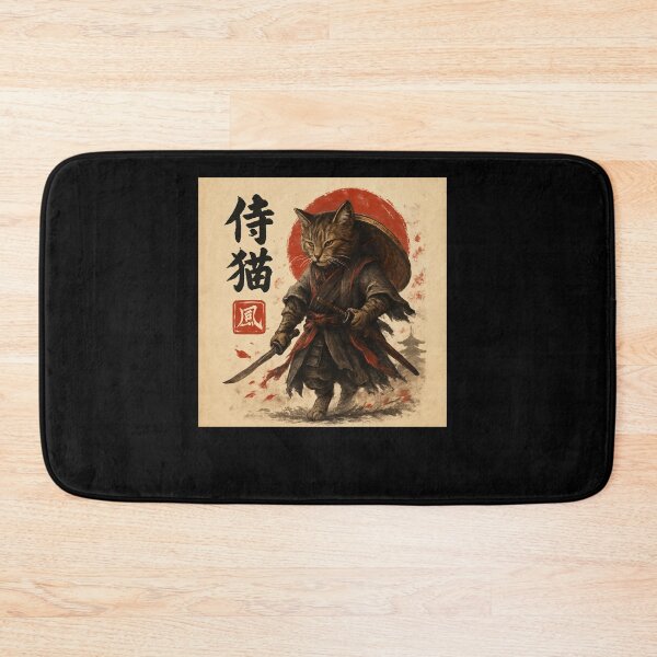 Item preview, Samurai Cat Red Sun Ronin designed and sold by SiarheiYur.