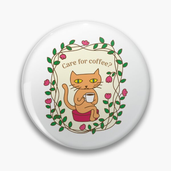 Artikelvorschau, Care for Coffee Cozy Cat in Bloom entworfen und verkauft von CareerKitties.