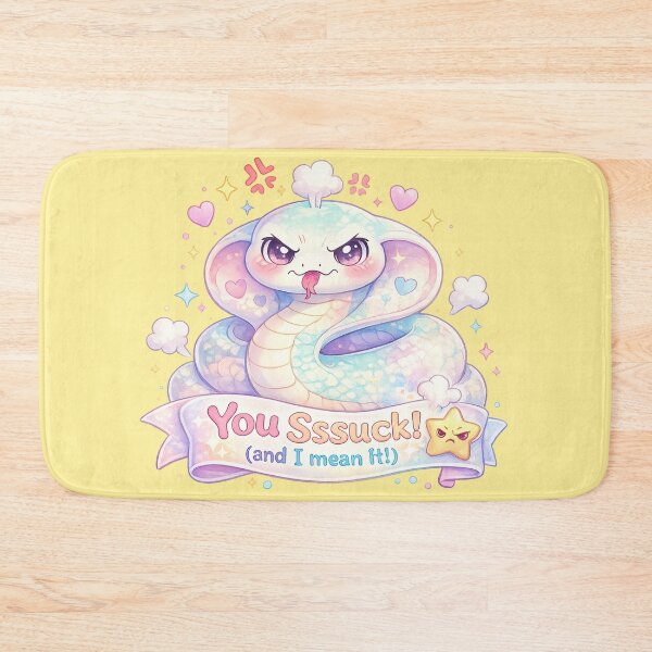 Item preview, Pastel Cute Angry Python Snake – Funny “I’m Sssalty” Kawaii Cartoon designed and sold by Nusha Creations.