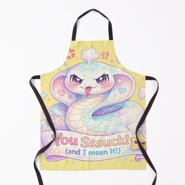 Item preview, Pastel Cute Angry Python Snake – Funny “I’m Sssalty” Kawaii Cartoon designed and sold by Nusha Creations.