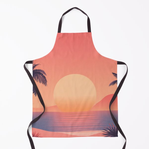 Item preview, Sunset over sandy beach with palms designed and sold by anytka.