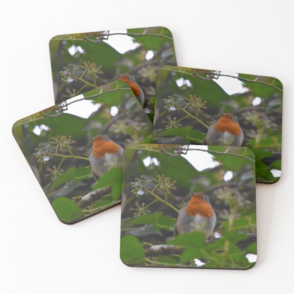 Item preview, European Robin Nestled Among Lush Green Foliage designed and sold by Shanguai.