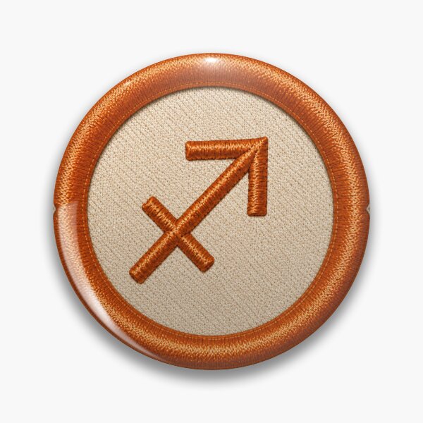 Item preview, Sunset Orange Sagittarius Archer Stitched Emblem designed and sold by Fangtasia77.