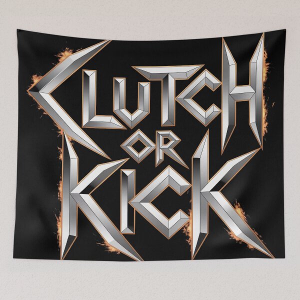 Item preview, Clutch or Kick - Aggressive Heavy Metal Gamer Typography designed and sold by Thompika.