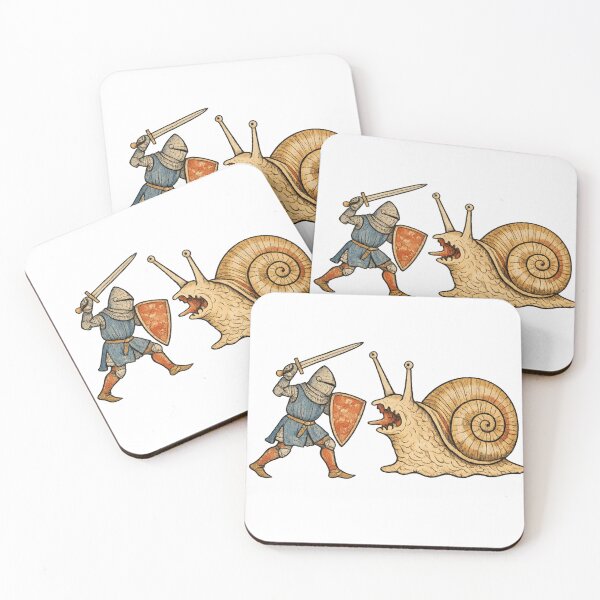 Item preview, Medieval Knight vs Giant Snail - Funny Historical Art designed and sold by Retro Mood Co.