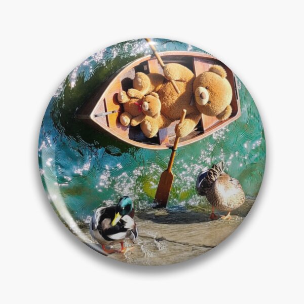 Item preview, Whimsical Teddy Bear and Ducks – Gentle Nature Encounter designed and sold by pasalagabriela.