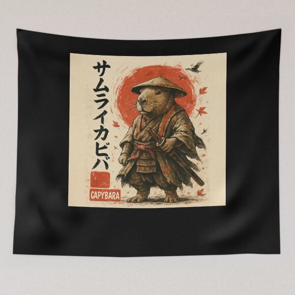 Item preview, Autumn Samurai Capybara Warrior designed and sold by SiarheiYur.