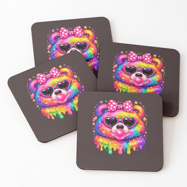 Item preview, Women's Rainbow Capybara Blowing Bubble Gum Glasses Coquette Bow designed and sold by faridman.