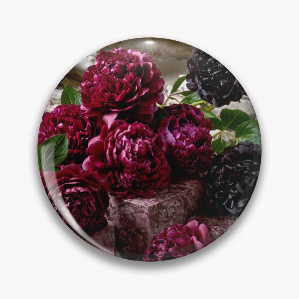 Item preview, Crimson Peonies – Gothic Rococo Floral Art designed and sold by VelvetThornsArt.