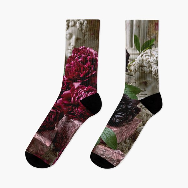 Item preview, Crimson Peonies – Gothic Rococo Floral Art designed and sold by VelvetThornsArt.