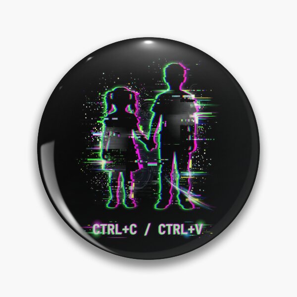 Item preview, Ctrl C Ctrl V Siblings Glitch Aesthetic Twin Siblings designed and sold by SplashTastic.