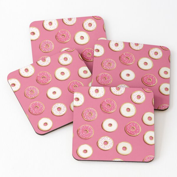Item preview, Pink Donut Pattern Sweet Frosted Doughnut Design designed and sold by NicolasGlowArt.