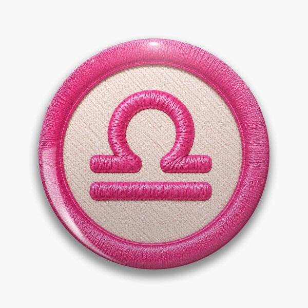Item preview, Rose Pink Libra Scales Embroidery Icon designed and sold by Fangtasia77.