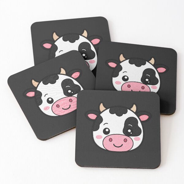 Item preview, Happy Cow Face – Cute Kawaii Farm Animal Design designed and sold by ColorSplash123.