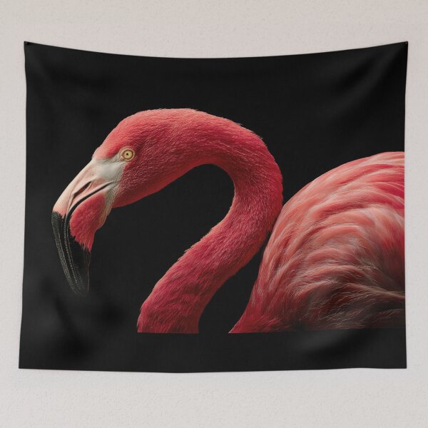 Item preview, Flamingo stands still against black designed and sold by anytka.