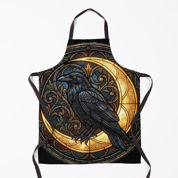Item preview, Stained Glass Raven - Cottagegoth Dark designed and sold by Retro Mood Co.