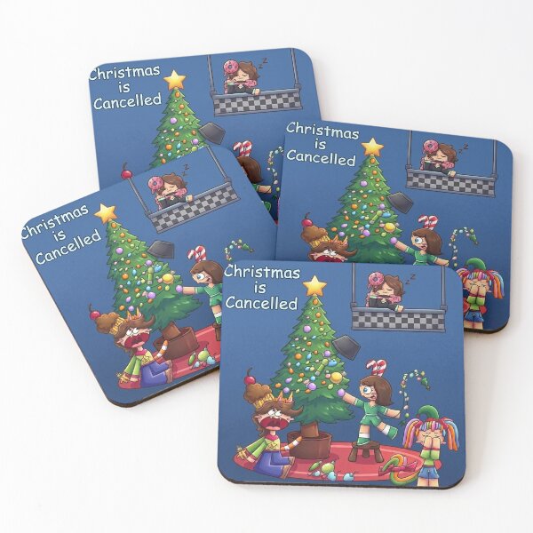 Item preview, Funny Christmas is Cancelled Chibi Characters Sticker designed and sold by Jullie999.