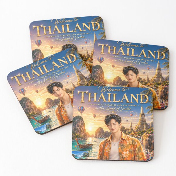 Item preview, Welcome to Thailand Tropical Paradise Travel Poster | Phi Phi Islands Krabi Chiang Mai Wall Art designed and sold by Inkora-Art.